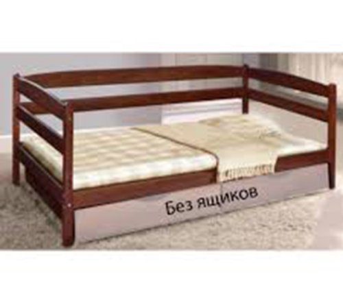 Ліжко односпальне МІКС-меблі Єва 900x2000 темний горіх