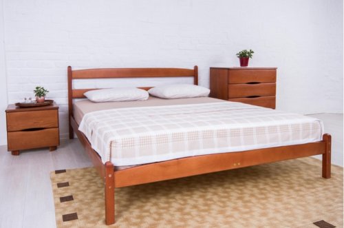Кровать полуторная МИКС-мебель Ликерия без изножья 1400x2000 темный орех