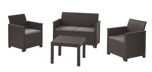 Комплект садовой мебели Emma 2 seater set (серый)
