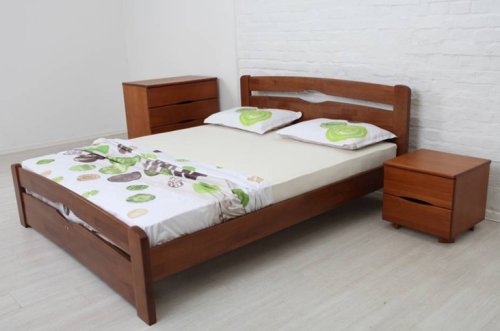 Кровать односпальная МИКС-мебель Каролина 90х200 бук с изножьем