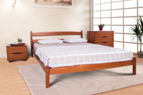 Кровать двуспальная МИКС-мебель Ликерия 180х200 бук без изножья