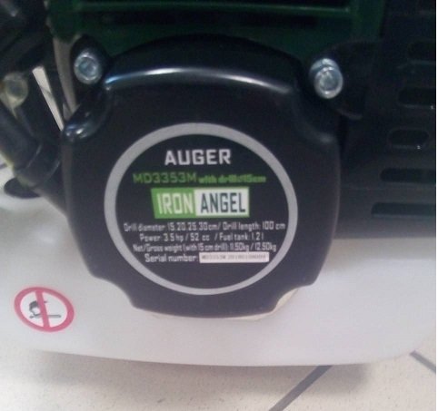 Бензиновий мотобур Iron Angel MD 3353 (в комплекті бур 15 см х 100см) (2001010)
