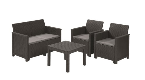 Комплект садовой мебели Emma 2 seater set (серый)