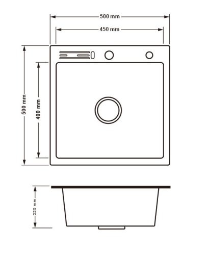 Набор 4в1 кухонная мойка Lidz Brush LH5050T 3.0/1.0 mm с дозатором, корзинкой и смесителем Lidz Vida 04R-BFS