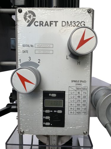 Настольный сверлильно-фрезерный станок 9craft DM32G с механической коробкой передач