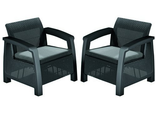 Комплект кресел Keter Bahamas Duo Серый (2 шт)
