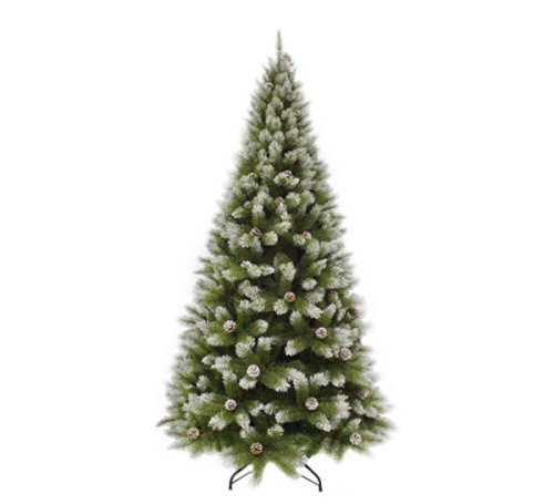 Штучна сосна TriumphTree Pittsburgh З інеєм і шишками Зелений 1.85м