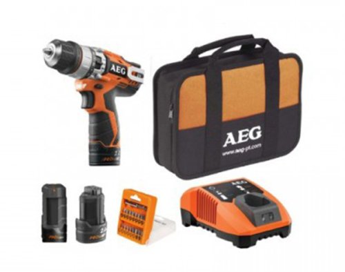 Шуруповерт ударный аккумуляторный AEG BSB12C2 LI-KIT2B