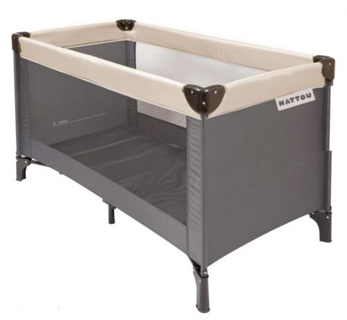 Манеж прямоугольный без колёс Nattou 10656 Серо-бежевый