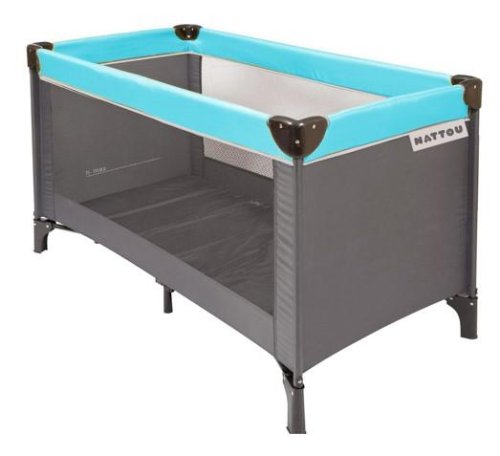 Манеж прямоугольный без колёс Nattou 10658 Серо-бирюзовый