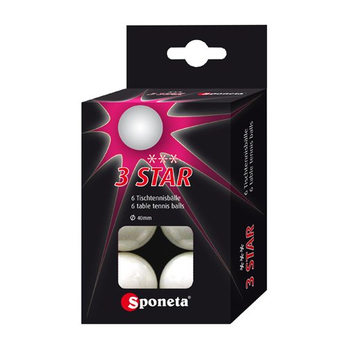Шарики для настольного тенниса Sponeta 3 star 6 шт