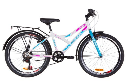 Велосипед Discovery Flint MC 24" 2019 / рама 14" белый/голубой/розовый (OPS-DIS-24-129)