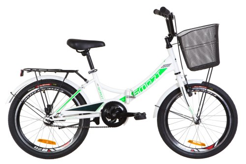 Велосипед Formula Smart 20" 2019 с корзиной / рама 13" бело-зеленый (OPS-FR-20-037)