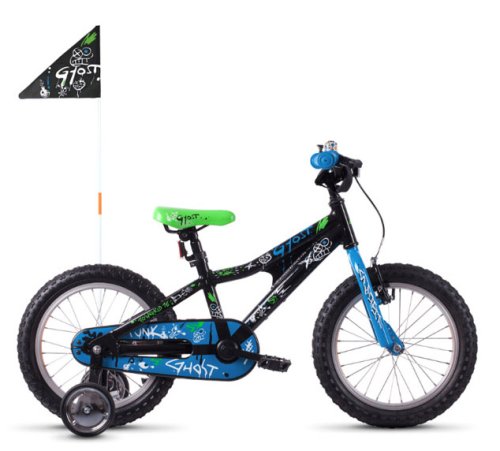 Велосипед Ghost Powerkid 16 "2019 чорно-синьо-білий (18PK1010)