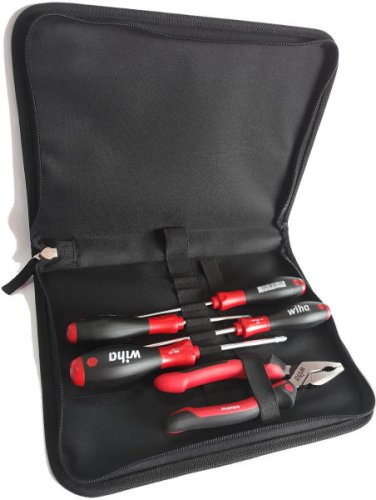 Набір викруток + пасатижі Wiha SoftFinish W42807 (5 предметів)