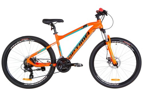 Велосипед Optima F-1 DD 26" 2019 / рама 16" оранжевый/бирюзовый (OPS-OP-26-144)
