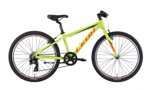 Велосипед Leon Junior Rigid 24" 2019 / рама 12,5" салатный/оранжевый (OPS-LN-24-025)