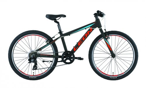 Велосипед Leon Junior Rigid 24" 2019 / рама 12,5" черный/красный/синий (OPS-LN-24-024)