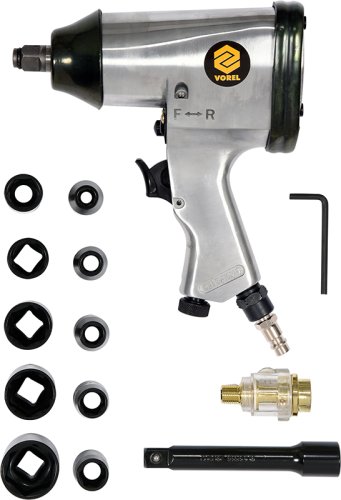 Пневматичний гайковерт VOREL 81101 + Аксесуари + Кейс