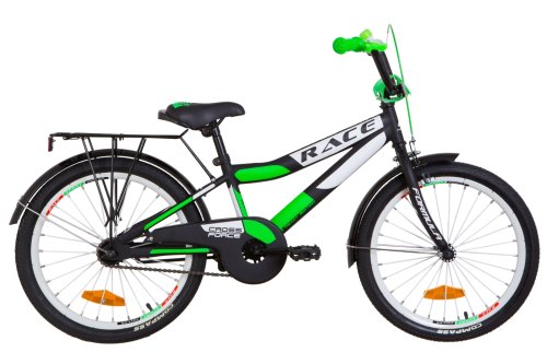Велосипед Formula Race CR 20" 2019 / рама 10,5" черно-салатный (OPS-FRK-20-076)