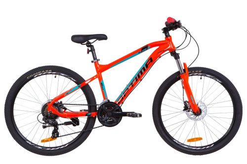 Велосипед Optima F-1 HDD 26" 2019 / рама 16" оранжевый/бирюзовый (OPS-OP-26-149)