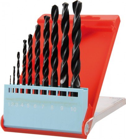 Набор сверел по металу HSS 10шт 1-10мм DIN338