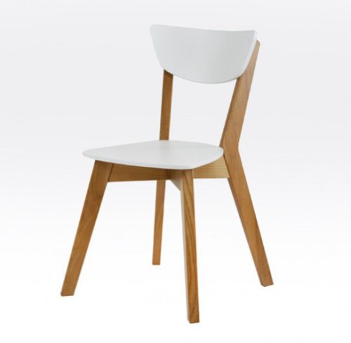 Стул МИКС-мебель Рондо каркас дуб / спинка белый