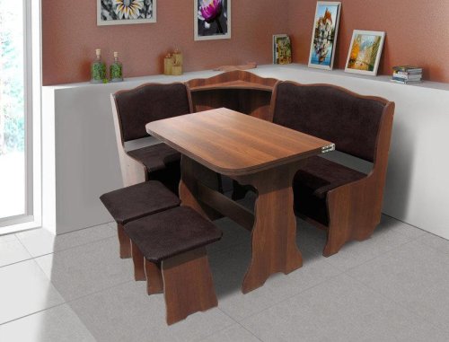 Кухонный уголок МИКС-мебель Симфония темный орех/шоколад