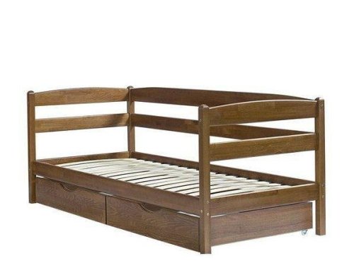 Кровать односпальная МИКС-мебель Ева с ящиками 800x2000 бук натуральный