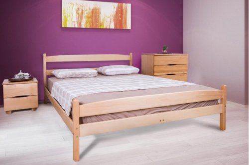 Кровать полуторная МИКС-мебель Ликерия с изножьем 1400x2000 светлый орех