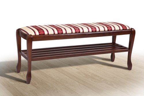 Банкетка МИКС-мебель Сиеста большая с полкой 1100 темный орех