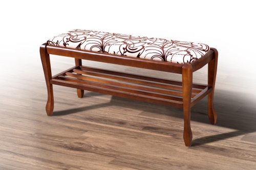 Банкетка МІКС-меблі Сієста New велика з полицею 900 темний горіх