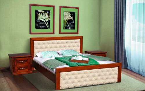 Ліжко двоспальне МІКС-меблі Freedom 1600x2000 горіх / патина