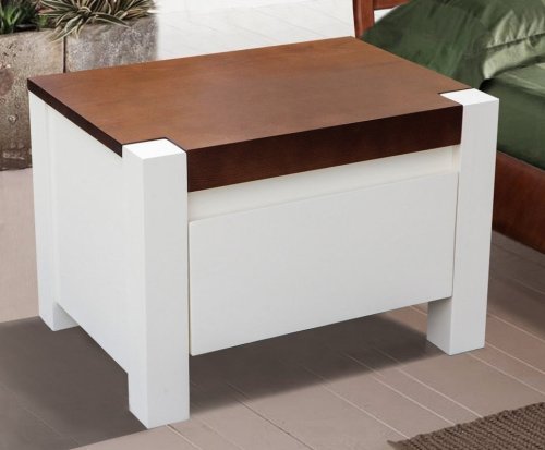 Тумба МИКС-мебель Беатрис ваниль + темный орех