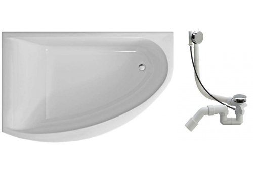 Ванна KOLO Mirra 170x110 L XWA3371000 + сифон Viega Simplex 285357