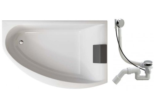 Ванна KOLO Mirra 170x110 R XWA3370001 + сифон Viega Simplex 285357