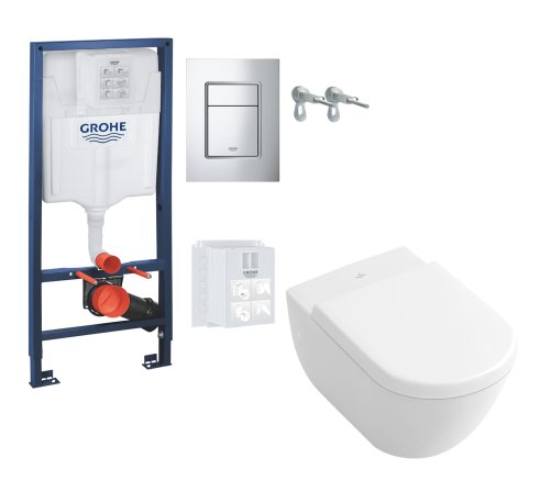 Набор инсталляция GROHE Rapid SL с подвесным унитазом Villeroy & Boch Subway 66001001+39501000