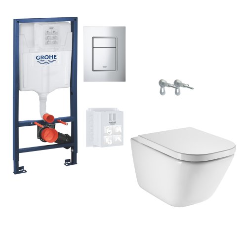 Набор инсталляция GROHE Rapid SL с подвесным унитазом ROCA GAP Rimless A34H47C000+39501000