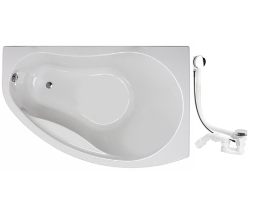 Ванна асимметричная KOLO PROMISE 170*110 см, правая, с ножками и сифоном автомат