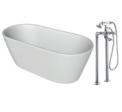 Ванна отдельно стоящая Volle 1600*750*600мм с отдельно стоящим смесителем Impresse CUTHNA