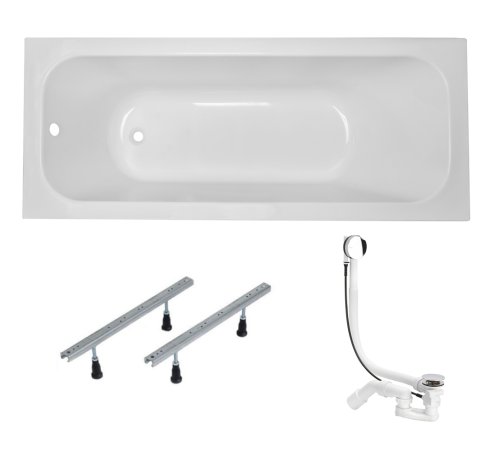 Ванна акриловая Volle ALTEA 1700*700*448мм с ножками и сифоном автомат