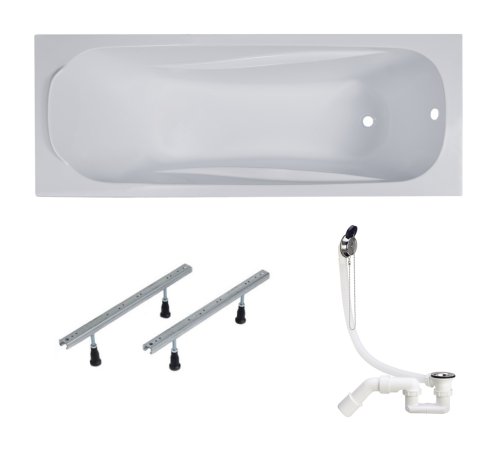 Ванна акриловая Volle FIESTA 1700*700*435мм с ножками и сифоном