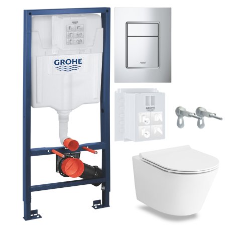 Набір інсталяція GROHE Rapid SL з підвісним унітазом Volle NEMO Rimless 13-17-316 + 39501000