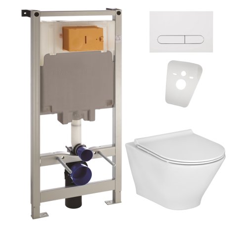 Набор инсталляция VOLLE Master с подвесным унитазом ROCA GAP ROUND Rimless A34H0N8000+141919