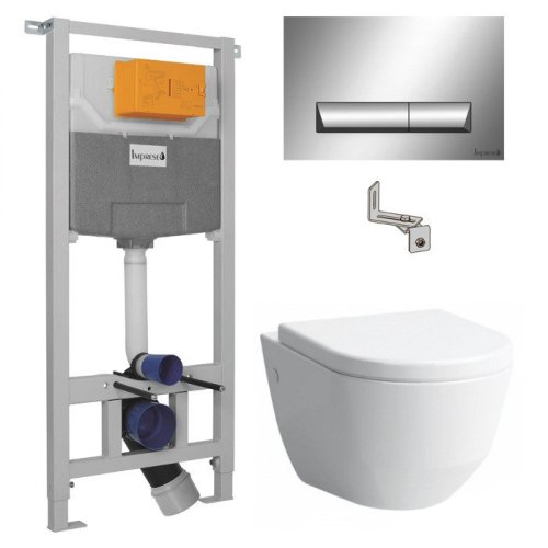 Набор инсталляция Imprese i8120 с унитазом Laufen PRO Rimless H820966+H8969513B