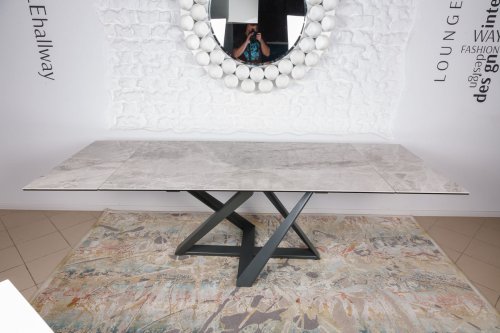 Стол обеденный Nicolas Fleetwood NEW Керамика Cветло-серый глянец MD000330