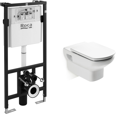 Набор инсталляция Roca Active с унитазом Roca Dama Senso A89011+A8901160R1+A346517+801334N0
