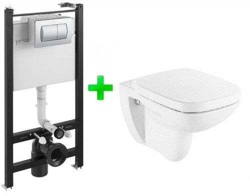 Набор инсталляция Roca Active с унитазом Roca Debba Rimless A893104130