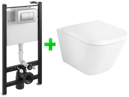 Набор инсталляция Roca Active с унитазом Roca Gap Rimless A893104120