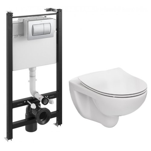 Набор инсталляция Roca с унитазом Roca Victoria Rimless A34H398111